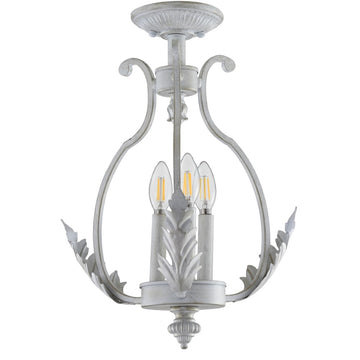 Austen 12.2" Metal LED Semi Flush Mount - JONATHAN Y